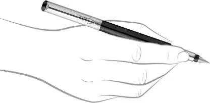 PARKER Vector Metallix Stainless Steel, Fine Nib With Quink Ink Bottle Fountain Pen  (Ink Color - Blue)