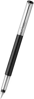 PARKER Vector Metallix Stainless Steel, Fine Nib With Quink Ink Bottle Fountain Pen  (Ink Color - Blue)