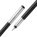 PARKER Vector Metallix Stainless Steel, Fine Nib With Quink Ink Bottle Fountain Pen  (Ink Color - Blue)