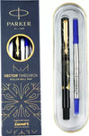 PARKER Vector Time check Chrome Trim Roller Ball Pen  (Ink Color - Blue)