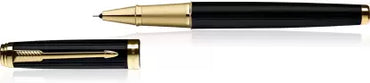 PARKER Ambient Laque Black Gold Trim Roller Ball Pen