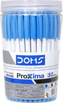 DOMS Proxima Ball Pen  (Pack of 50, Ink Color - Blue)