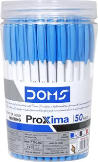 DOMS Proxima Ball Pen  (Pack of 50, Ink Color - Blue)