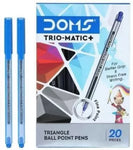 DOMS Trio Matic Ball Pen  (Pack of 20, Ink Color - Blue)