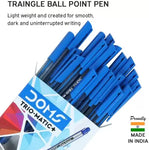 DOMS Fine Point Trio-Matic + Ball Point Pen Box Set | Lightweight, Smooth Writing Ball Pen  (Pack of 60, Ink Color - Blue)