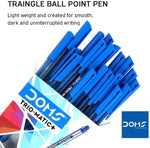 DOMS Trio-matic Fine Point Triangle Ball Pen  (Pack of 20, Ink Color - Blue)